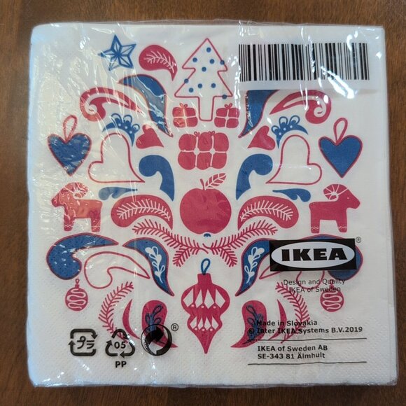 IKEA VINTER 2019 Paper Napkins High Absorbent - Christmas - 30 Pack Scandinavian - Picture 1 of 3